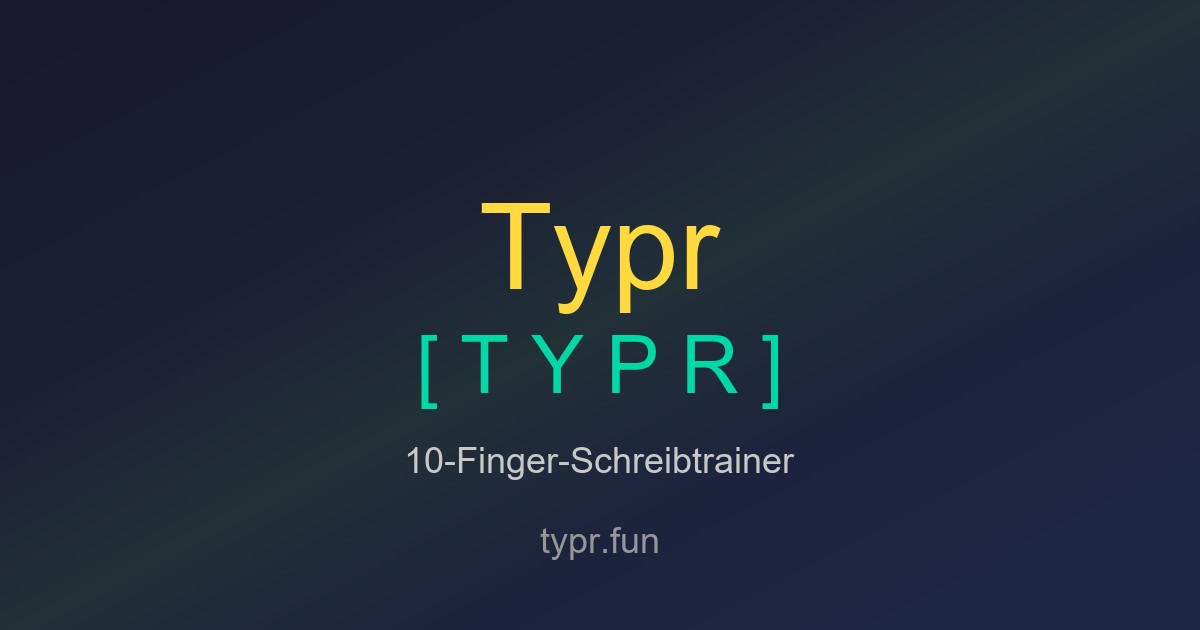 Type For Fun Typr — Touch typing trainer for schools